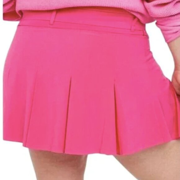 Offline by Aerie Pink Pleated Belted Athleisure Tennis Skort Size Medium NEW - Picture 2 of 12